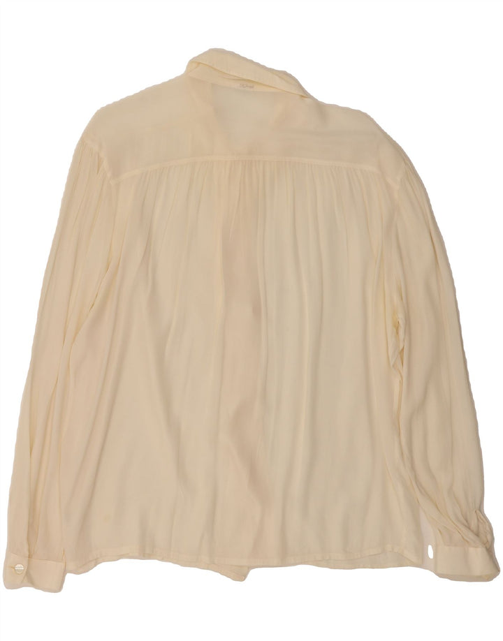 VINTAGE Womens Shirt Blouse IT 50 XL Off White Acetate Vintage Vintage and Second-Hand Vintage from Messina Hembry 