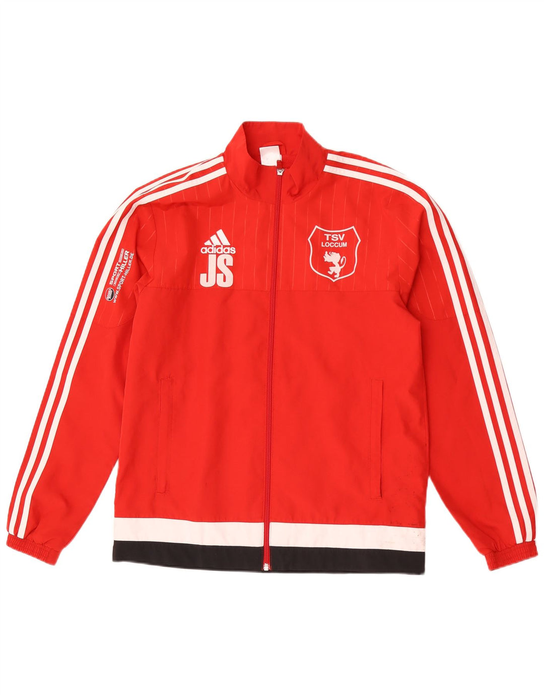 Мужской спортивный костюм Adidas TSV Loccum, верхняя куртка, маленький красный полиэстер с цветными блоками