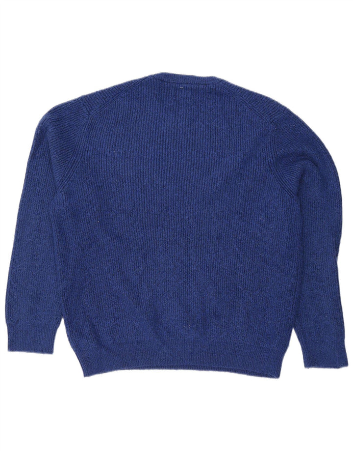 Женский свободный джемпер с круглым вырезом Marks & Spencer, Великобритания 18 XL, синий