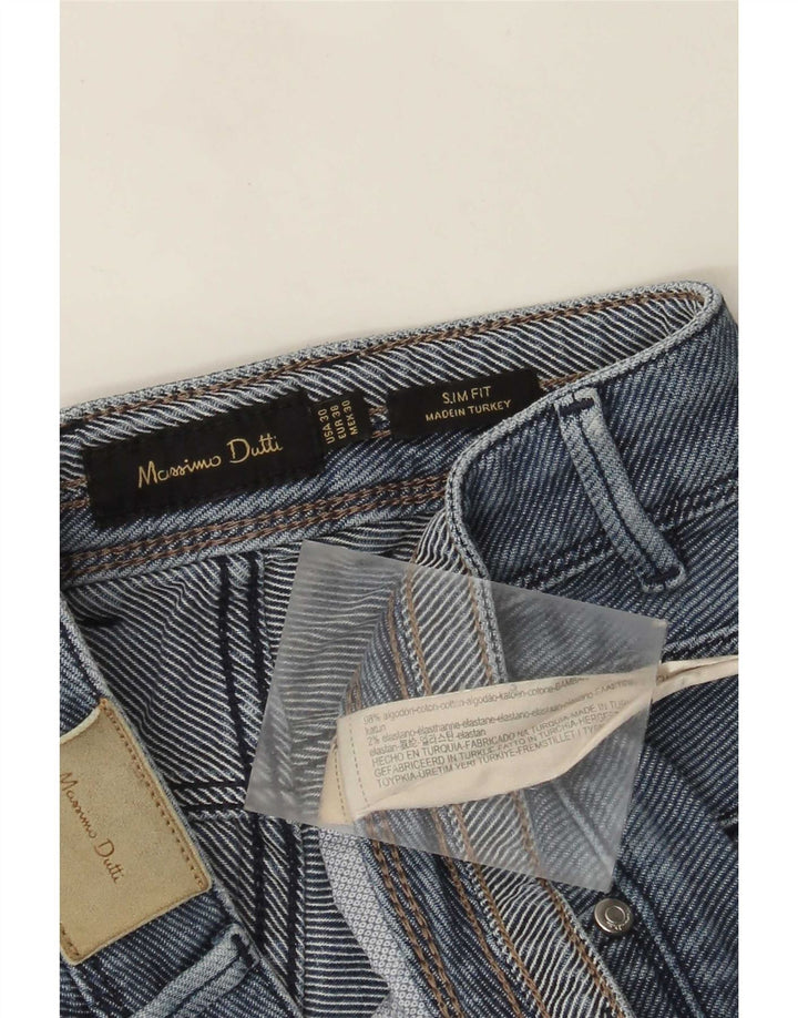 Мужские узкие джинсы Massimo Dutti EU 38 Small W30 L31, синий хлопок