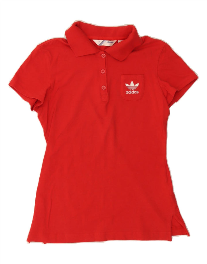 ADIDAS Womens Polo Shirt IT 40 Small Red Cotton Vintage Adidas and Second-Hand Adidas from Messina Hembry 