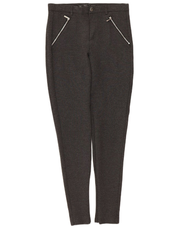 Zara Женские укороченные узкие брюки Trafaluc W26 L26 Серые