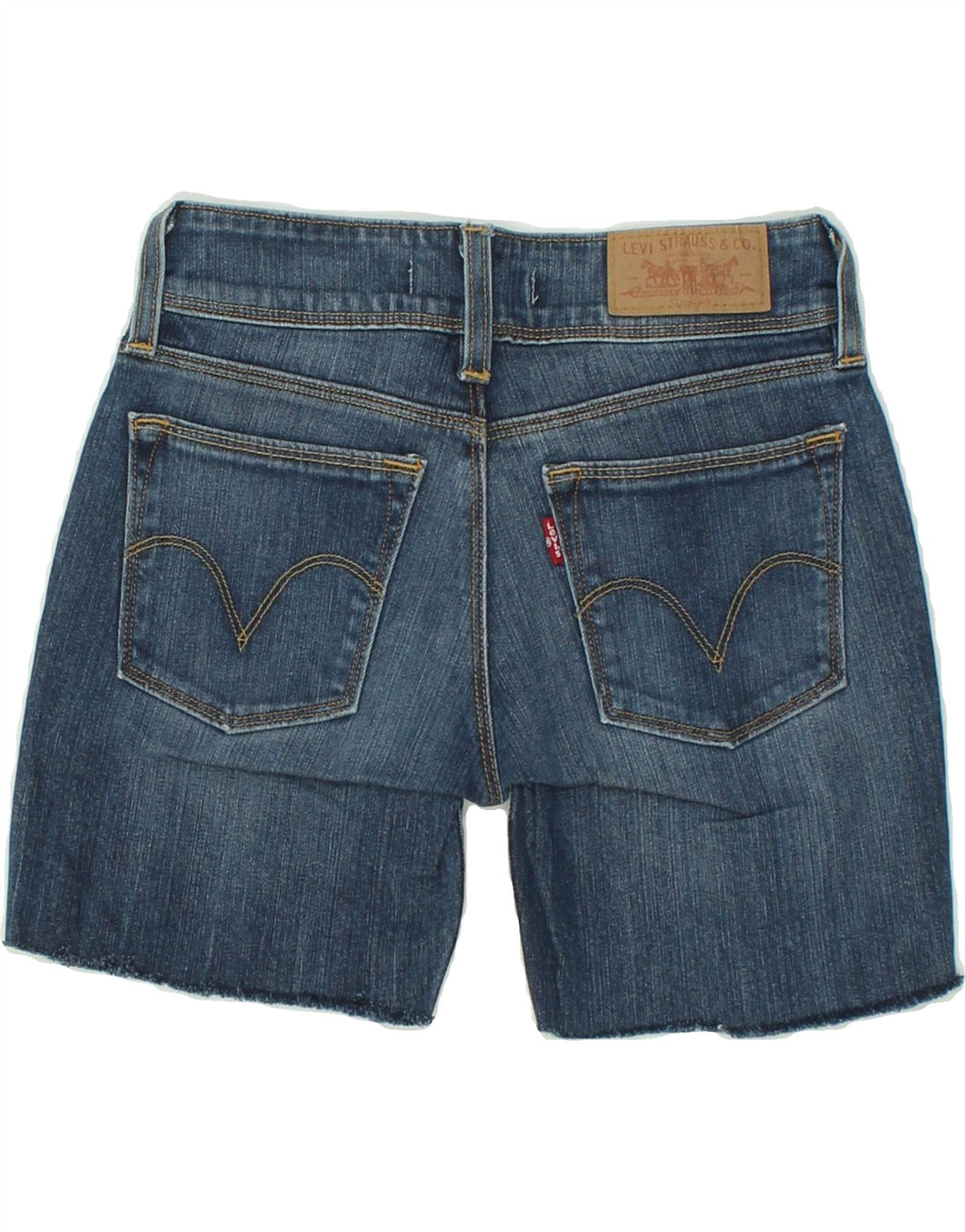 LEVI'S Womens 571 Denim Shorts W25 XS Blue Cotton Vintage Levi's and Second-Hand Levi's from Messina Hembry 