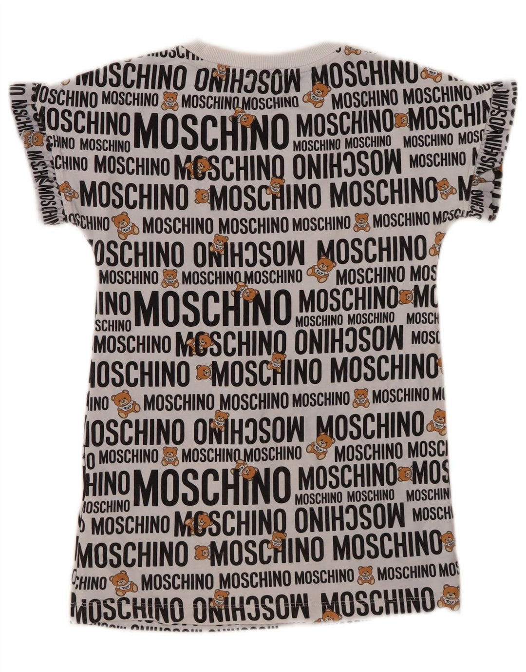 MOSCHINO Футболка с рисунком для девочек, топ 7-8 лет, серый хлопок