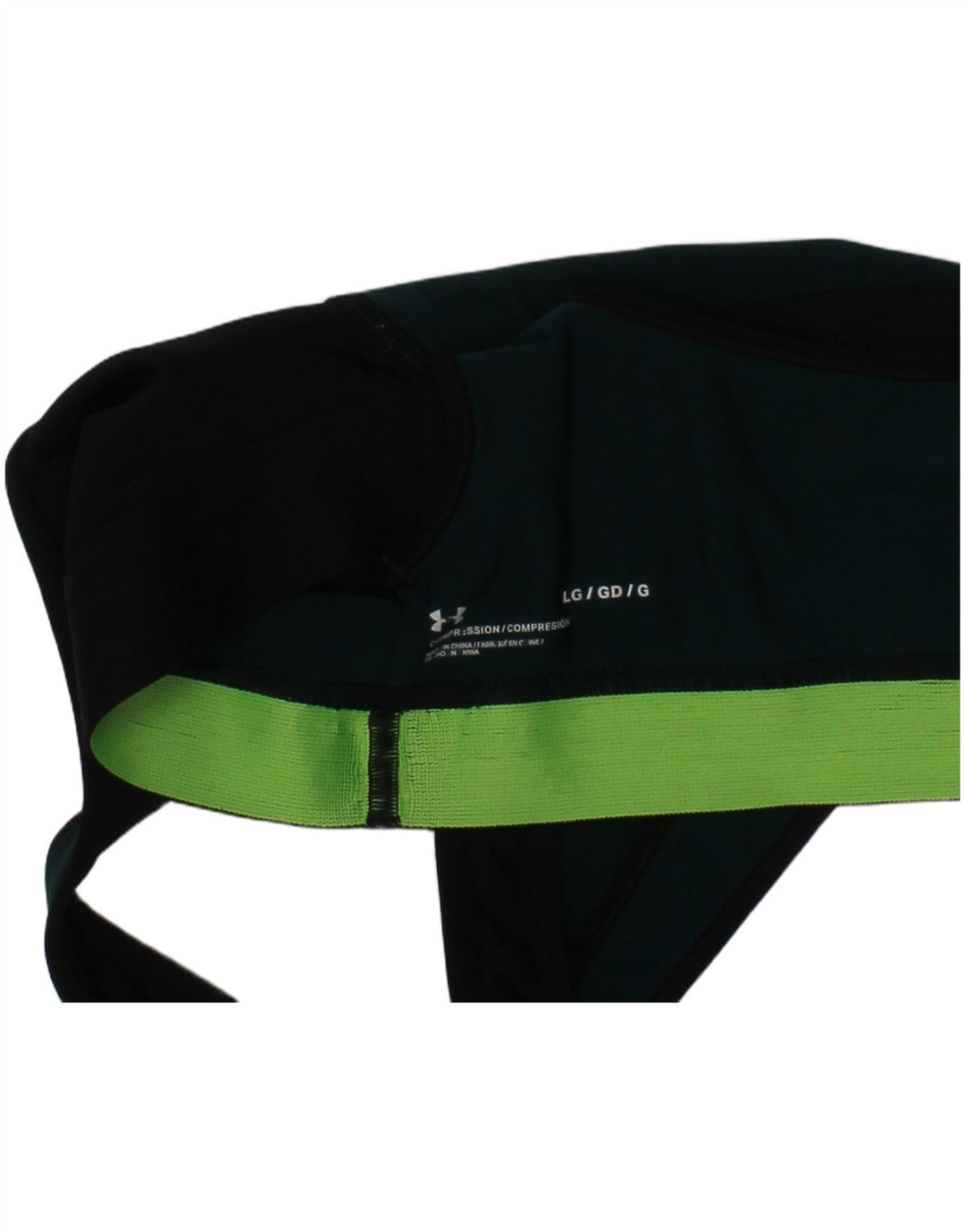 Женский компрессионный спортивный бюстгальтер с графическим рисунком Under Armour, большой зеленый спортивный топ