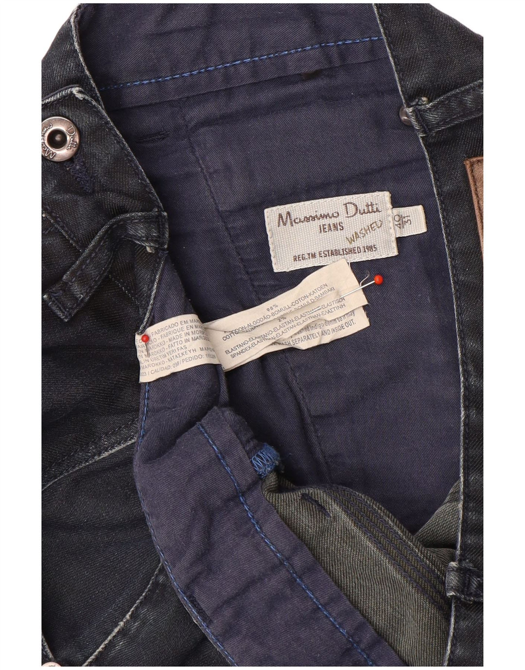 Massimo Dutti мужские прямые джинсы EU 40 Medium W31 L34 Navy Blue Cotton