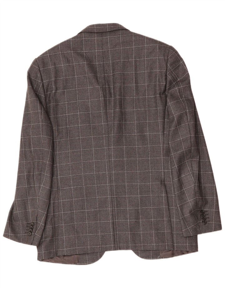 CORNELIANI Мужской пиджак на 2 пуговицах IT 50, большая серая клетка из натуральной шерсти