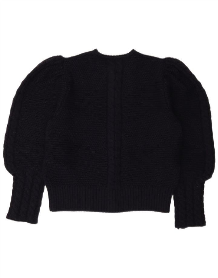 Женский кардиган с рисунком LANAMODEN UK 16, большой темно-синий, новая шерсть