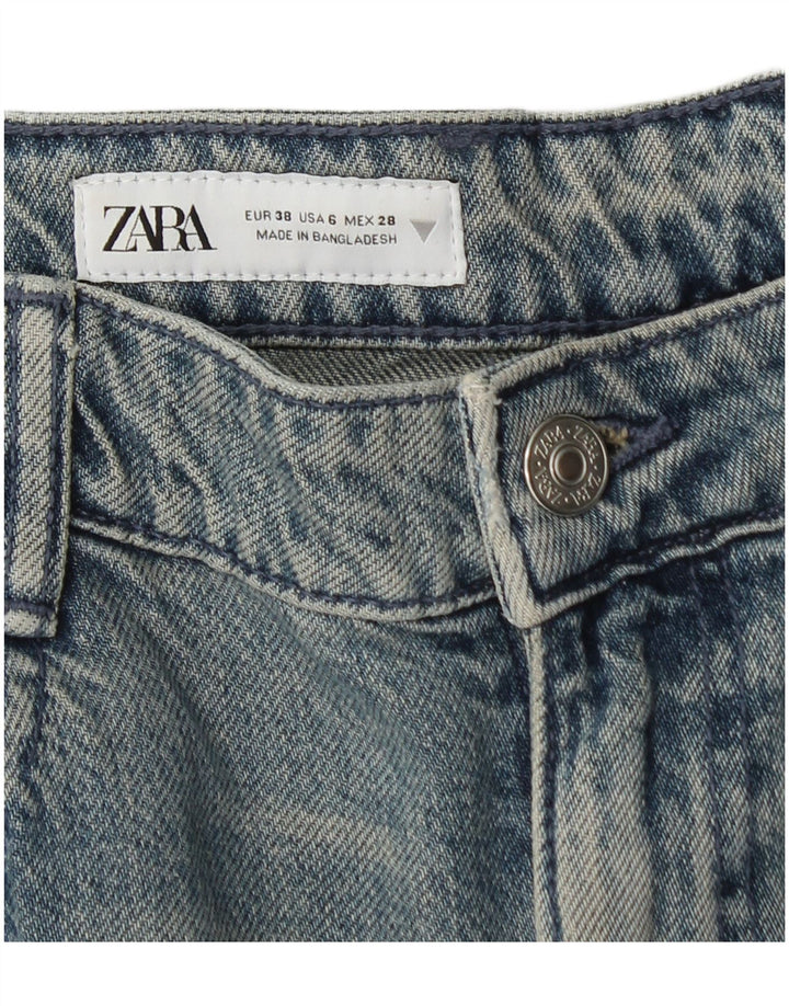 Женские прямые джинсы карго Zara EU 38, маленькие W28 L31, синие