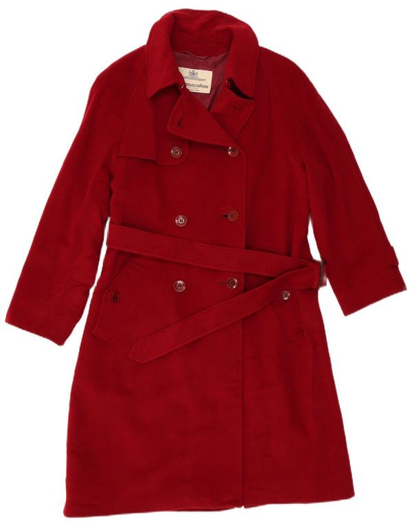 Женский двубортный тренч Aquascutum UK 14, средний бордовый