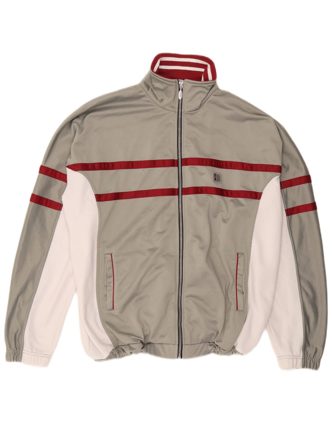 Мужская спортивная куртка ASICS XL, серый полиэстер с цветными блоками