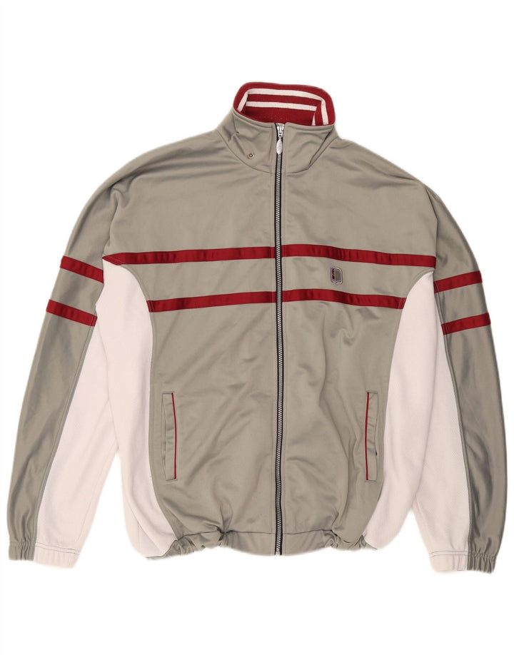 Мужская спортивная куртка ASICS XL, серый полиэстер с цветными блоками