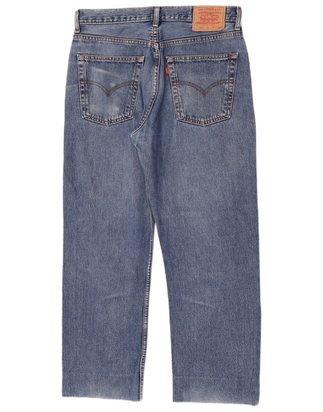 Мужские прямые джинсы Levi's 582 W33 L28 синие, хлопок