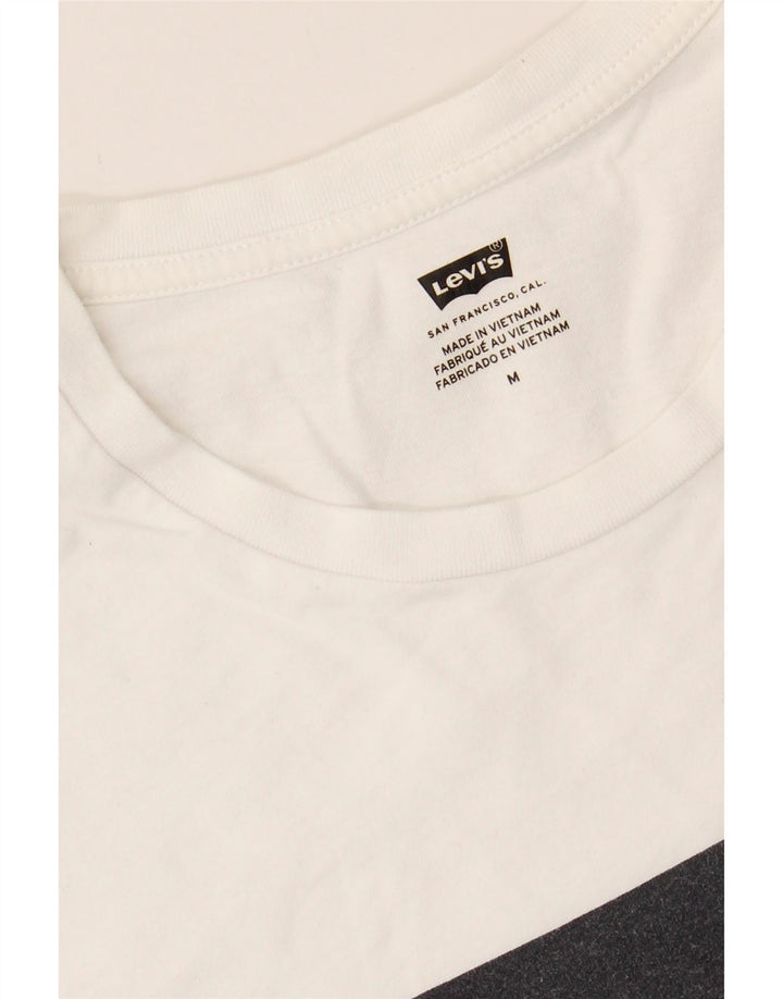 LEVI'S Mens Graphic T-Shirt Top Medium White Cotton