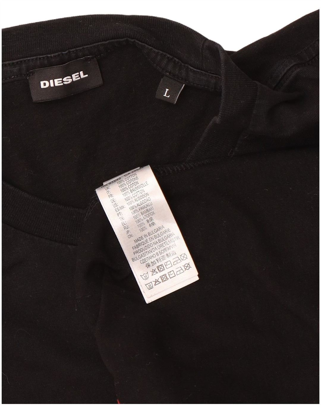 Мужская футболка с рисунком Diesel, большая черная хлопковая рубашка