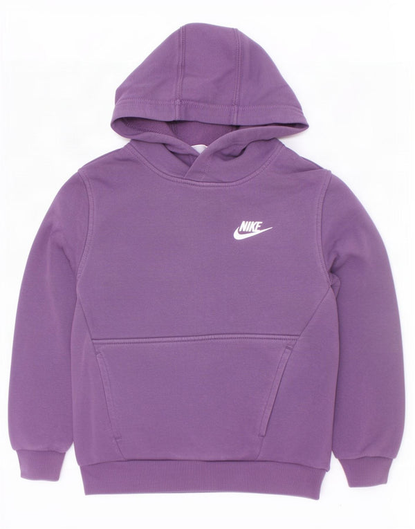 Джемпер с капюшоном Nike для девочек 6–7 лет, XS, фиолетовый, хлопок