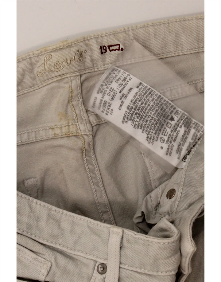 Женские джинсы скинни Levi's W29 L34 Серый хлопок