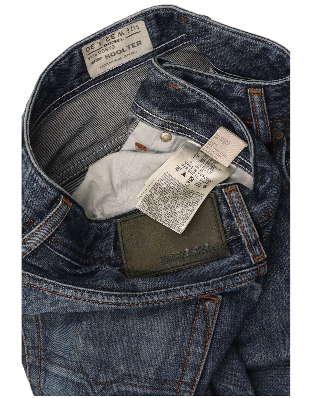 Мужские зауженные джинсы DIESEL Koolter Regular W32 L30, синий хлопок