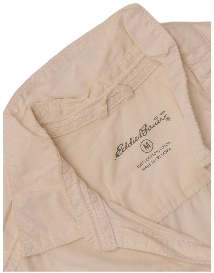 Женская рубашка Eddie Bauer UK 14, средний белый хлопок, хлопок