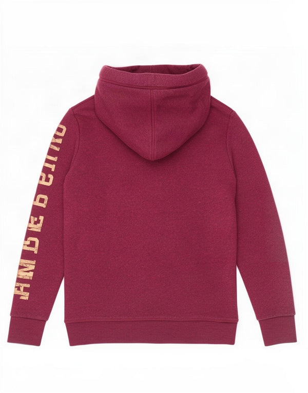 Женский джемпер с капюшоном Superdry UK 2 2XS Темно-бордовый хлопок