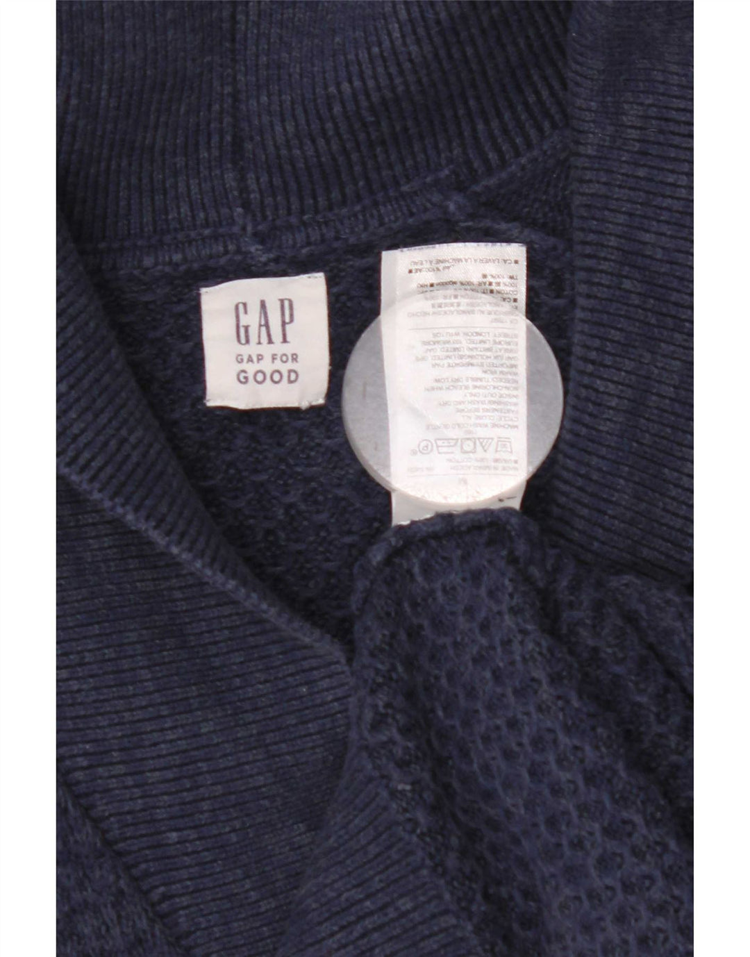 Мужской кардиган Gap, маленький темно-синий хлопковый свитер