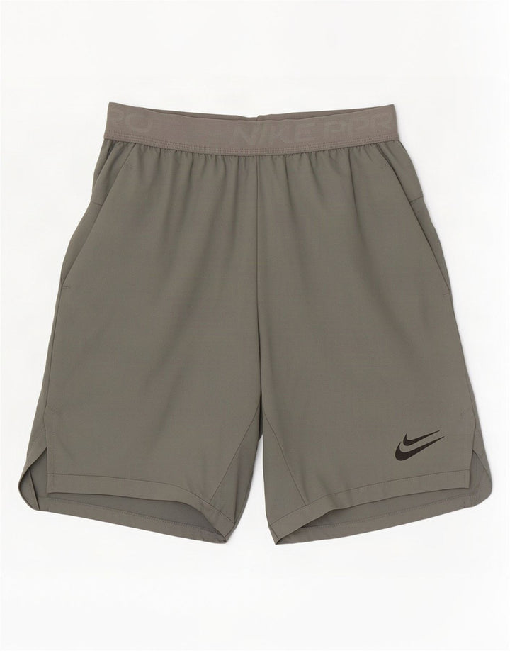 Мужские спортивные шорты Nike Dri Fit с графическим принтом, маленький цвет, полиэстер цвета хаки