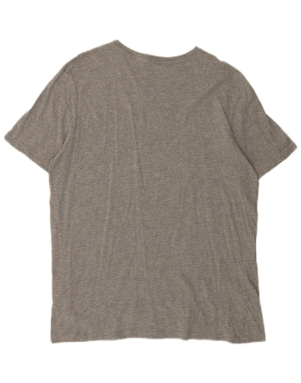 Мужская футболка с рисунком Jack & Jones Top XL, серый хлопок с крапинками