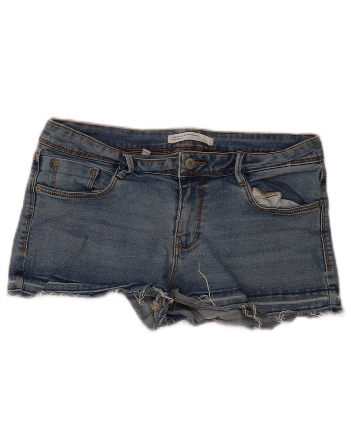 Женские джинсовые шорты Zara EU 42, большие W32, синие