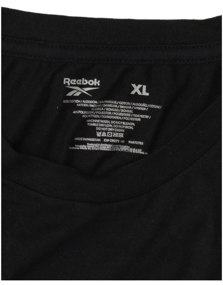 Мужская футболка Reebok XL, черный хлопок