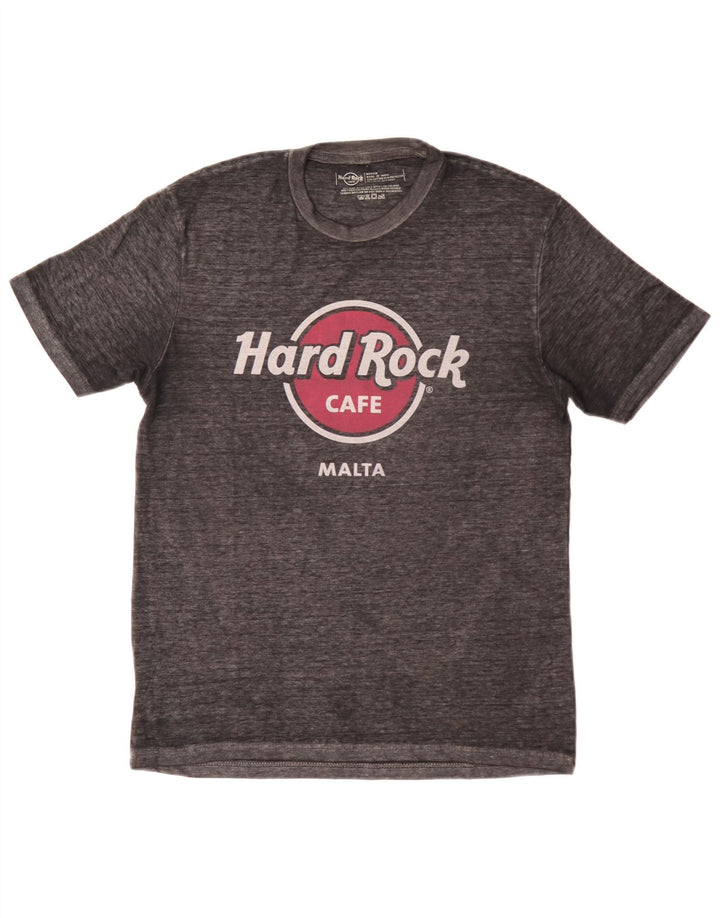 Мужская футболка с рисунком Hard Rock Cafe Malta Top среднего серого цвета, хлопок