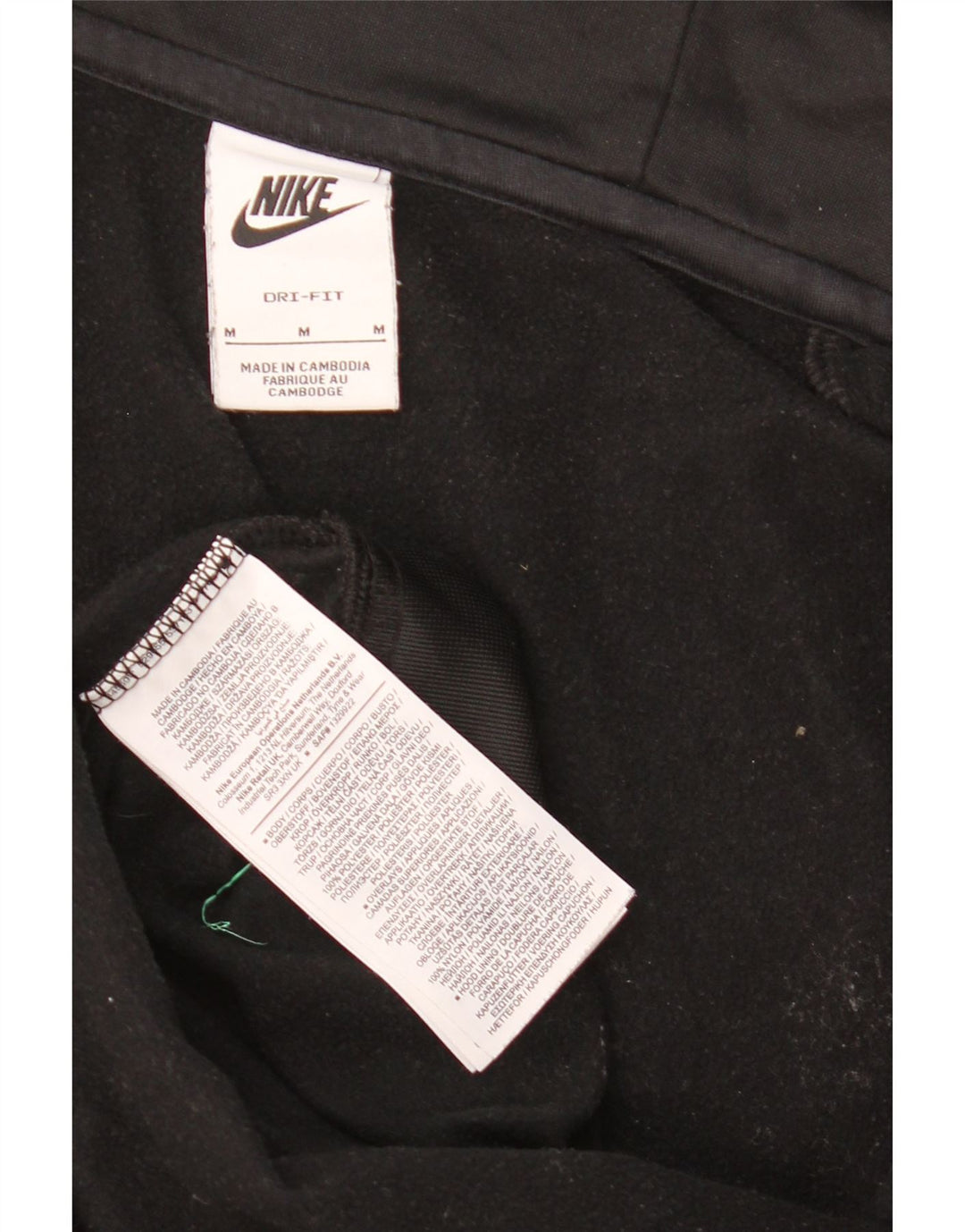 Мужской свитер с капюшоном на молнии Nike Dri Fit, средний черный, полиэстер