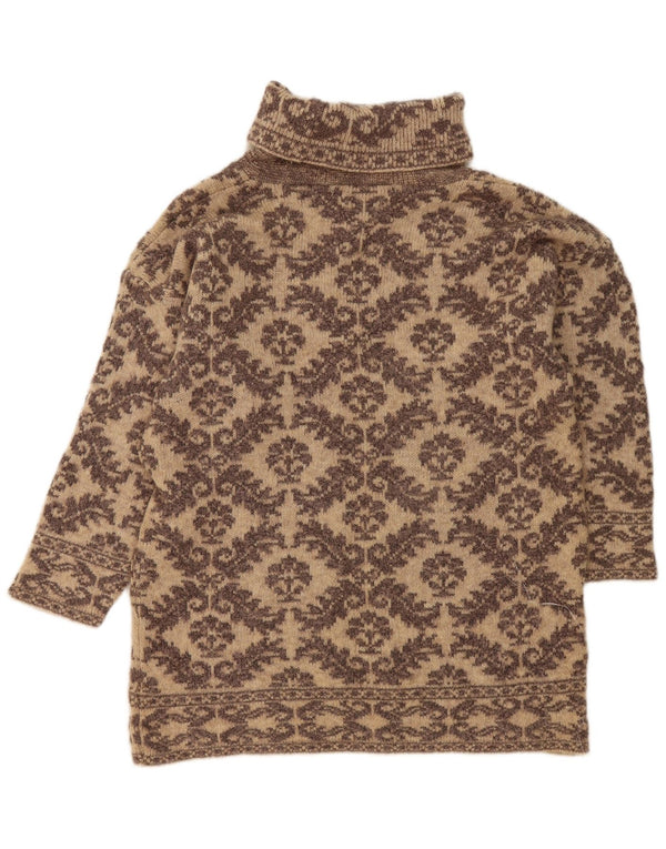 Женский джемпер с высоким воротником St. Bernard, Великобритания, 18/20 XL, бежевый, шерсть с пейсли