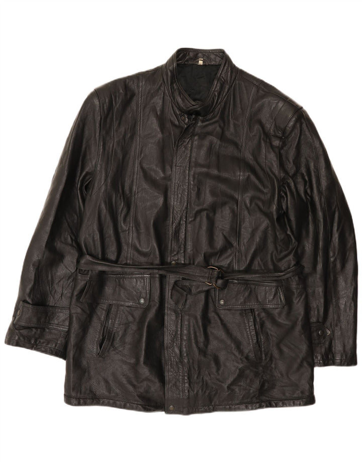 Мужская кожаная куртка Indios IT 52 XL черная кожа