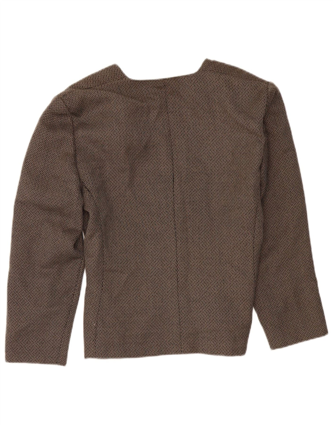 LUISA SPAGNOLI Женский пиджак на 1 пуговице IT 46 Большой коричневый с геометрическим узором