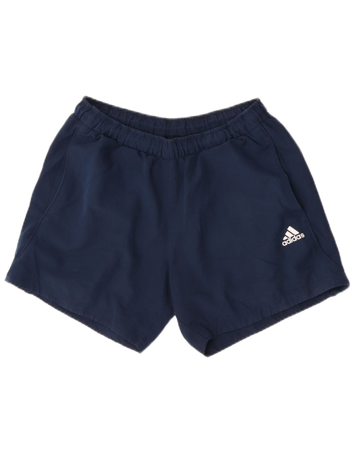 Мужские спортивные шорты Adidas Climalite среднего размера, темно-синие, полиэстер