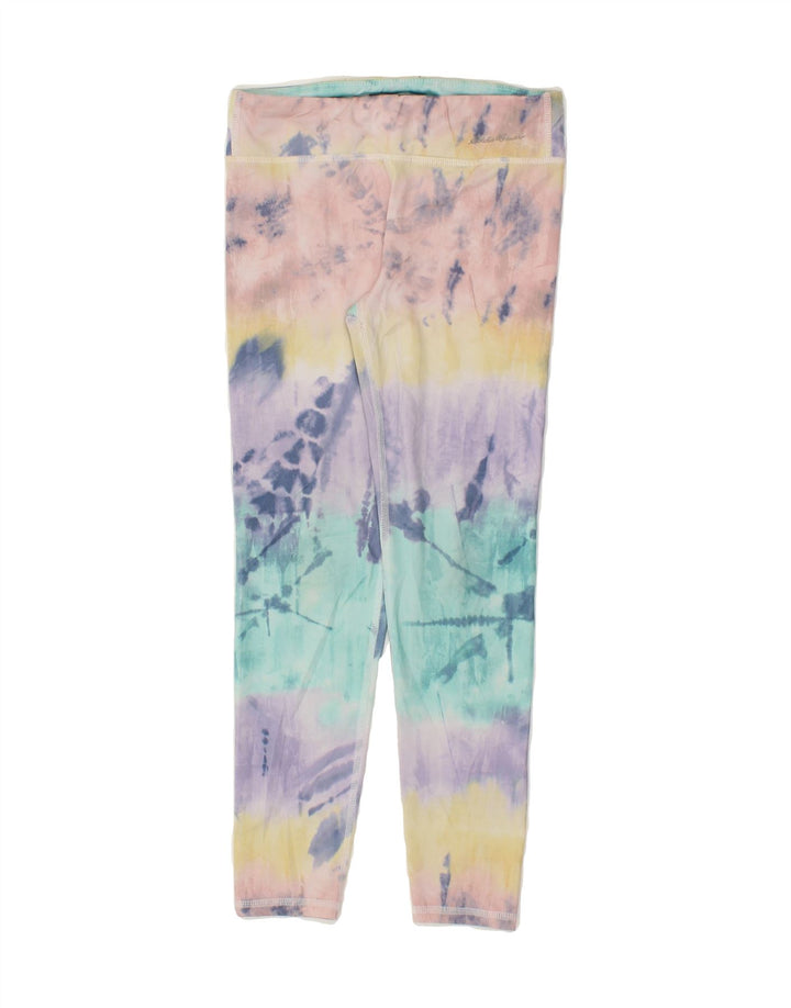 EDDIE BAUER Girls Leggings 10-11 Years Medium Multicoloured Tie Dye Vintage Eddie Bauer and Second-Hand Eddie Bauer from Messina Hembry 