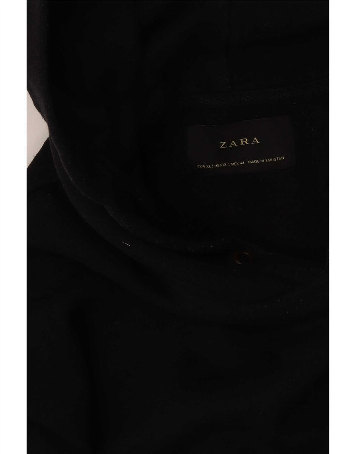 Мужской джемпер с капюшоном Zara XL, черный