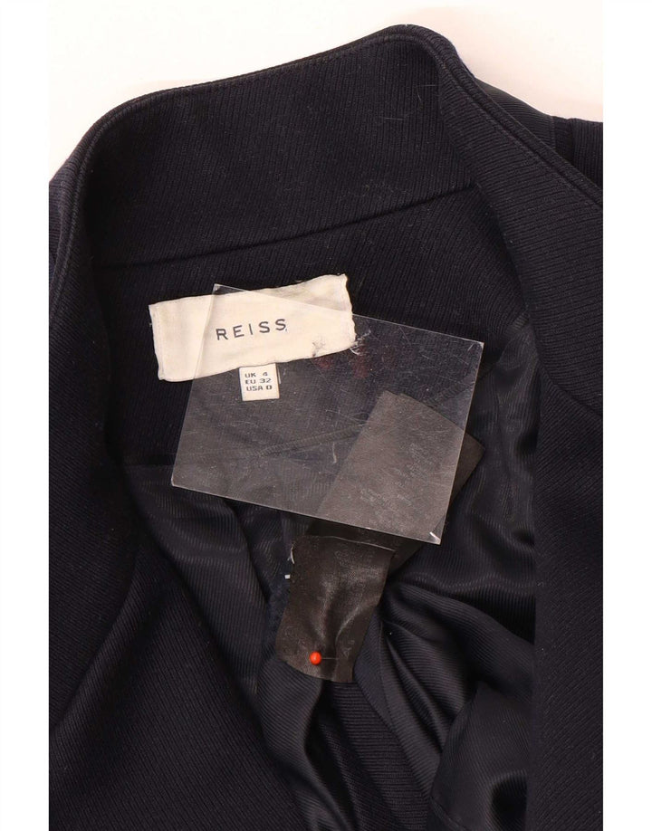 Женское пальто Reiss UK 4 XS темно-синее, шерсть