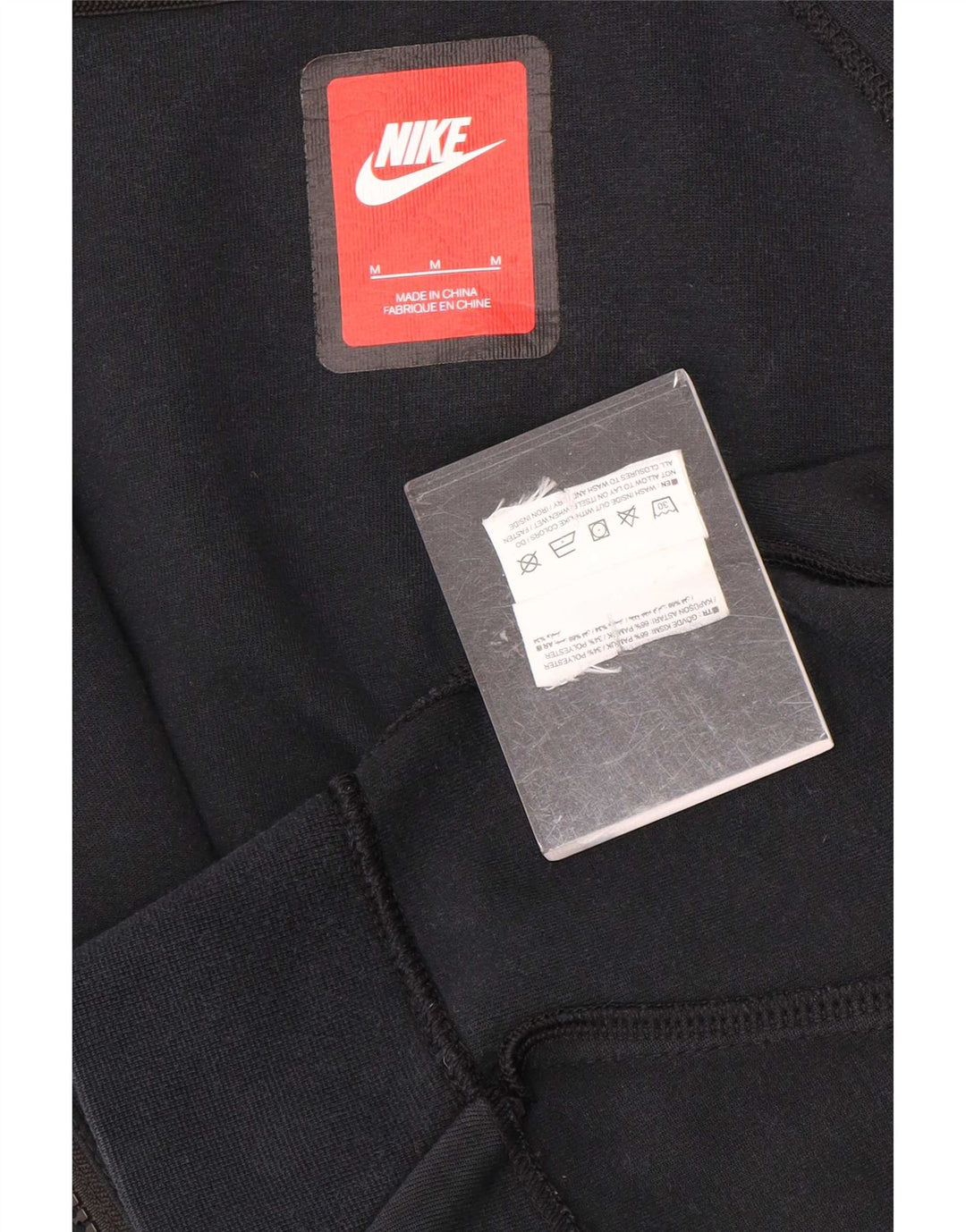 Мужской свитер с капюшоном на молнии Nike среднего размера, черный, хлопок
