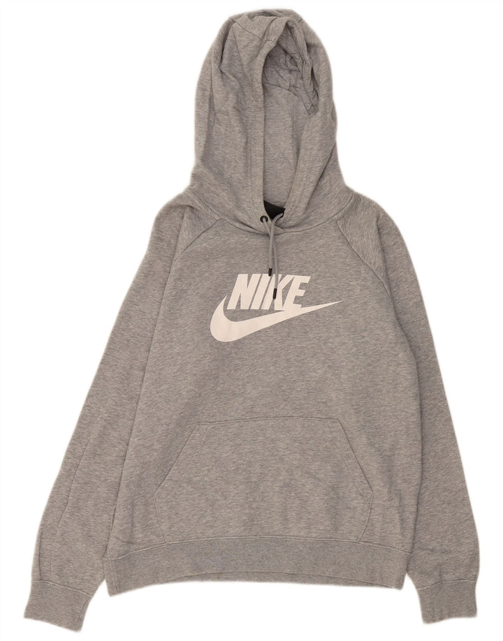 Мужской джемпер с капюшоном NIKE с рисунком, средний серый хлопок с крапинками