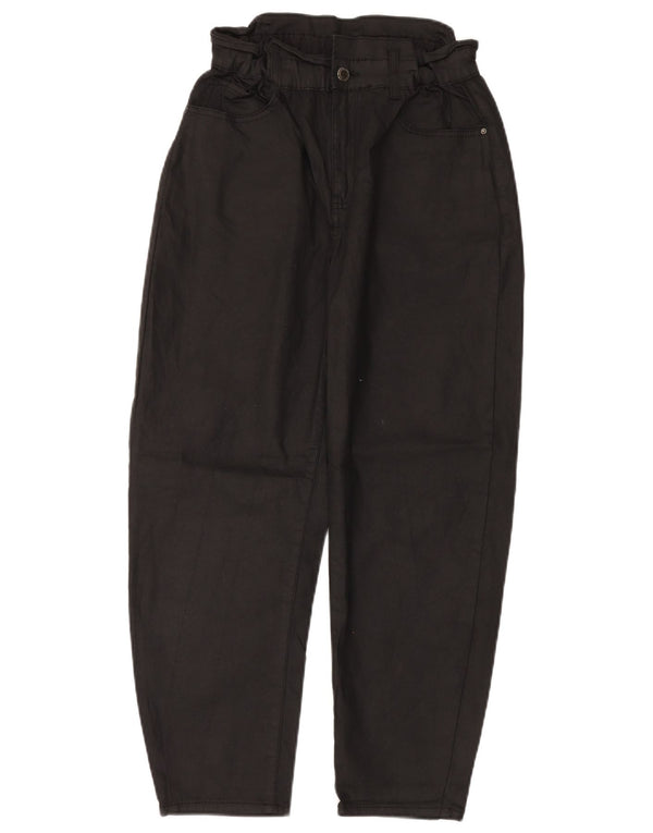 Женские зауженные укороченные брюки с высокой талией Zara EU 38, маленькие W28 L25, черные