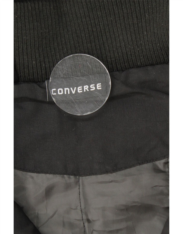Мужская утепленная куртка Converse UK 40, большая, черная, нейлоновая