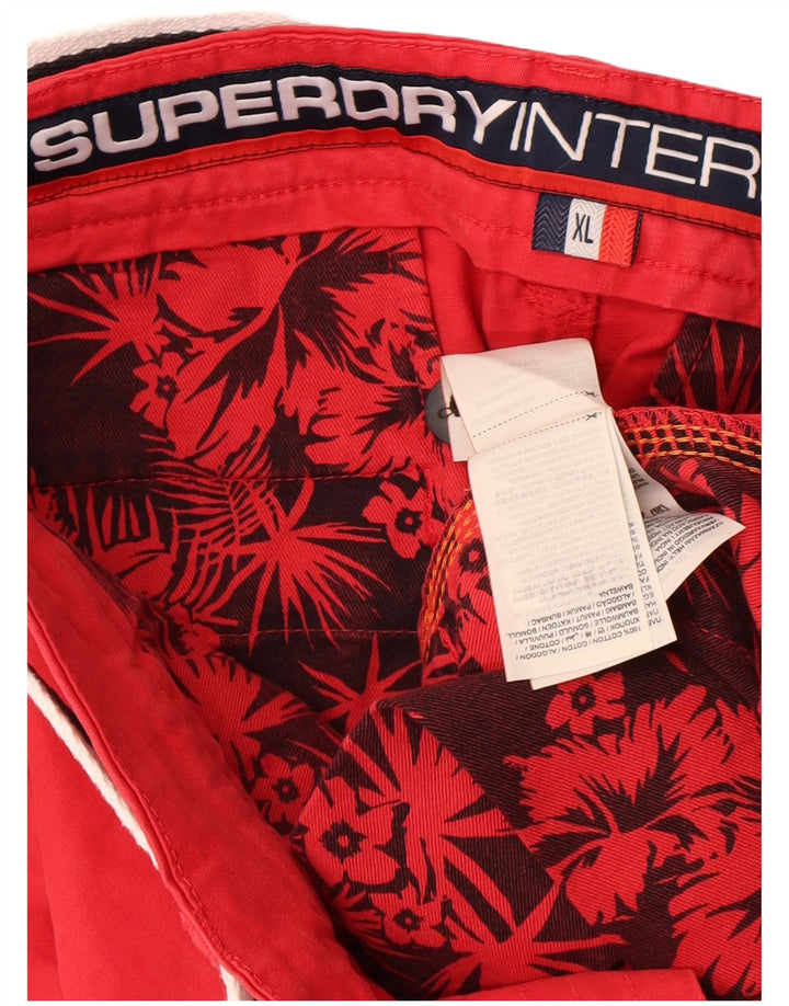 Мужские шорты чинос Superdry XL W36 Красный хлопок