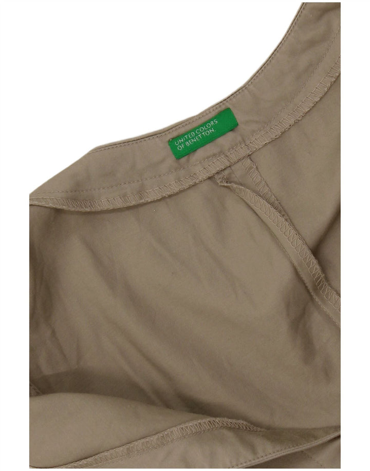 Женское платье-футляр без рукавов Benetton UK 12, средний хаки