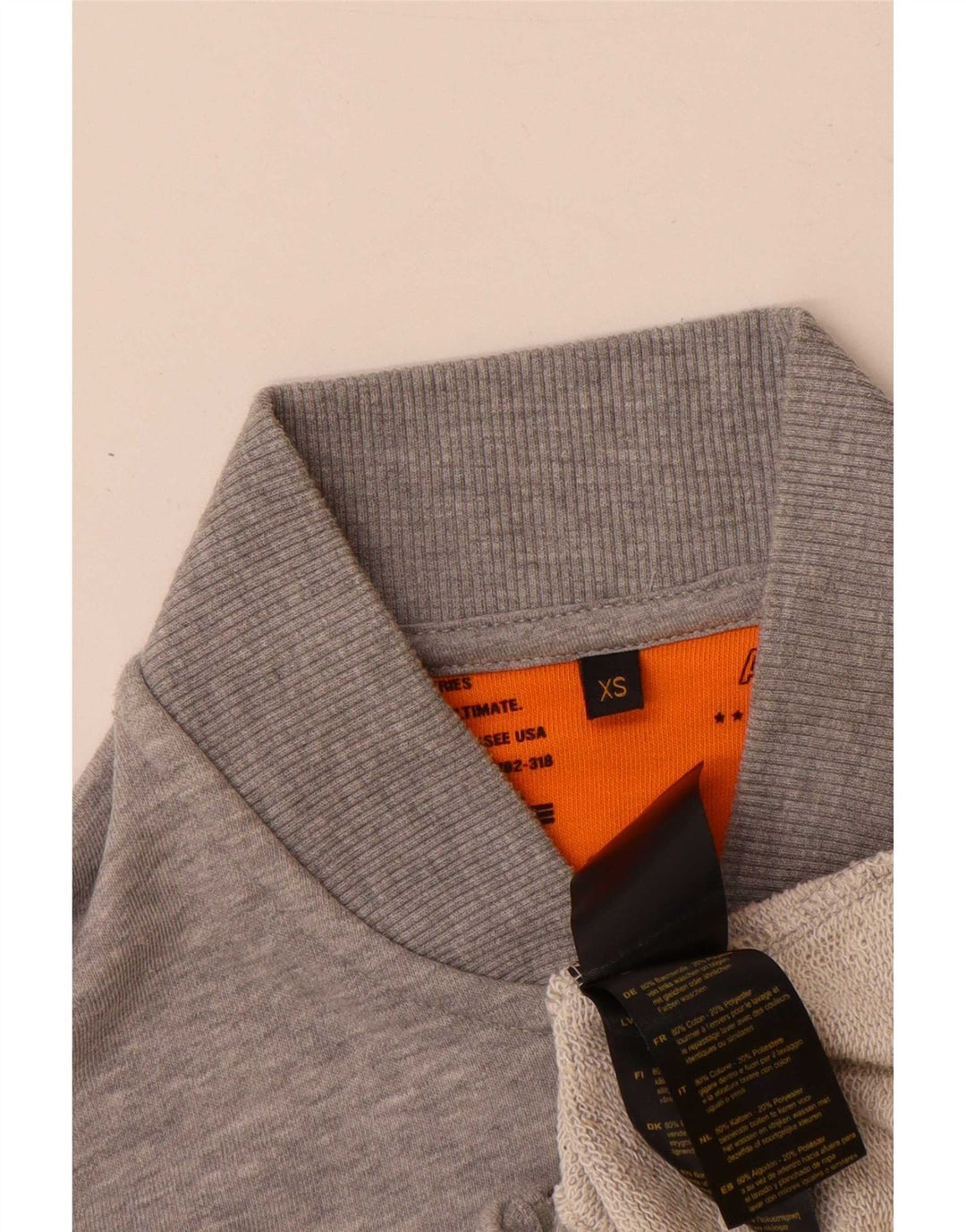 Мужской спортивный костюм Alpha Industries, верхняя куртка XS, серый хлопок с крапинками