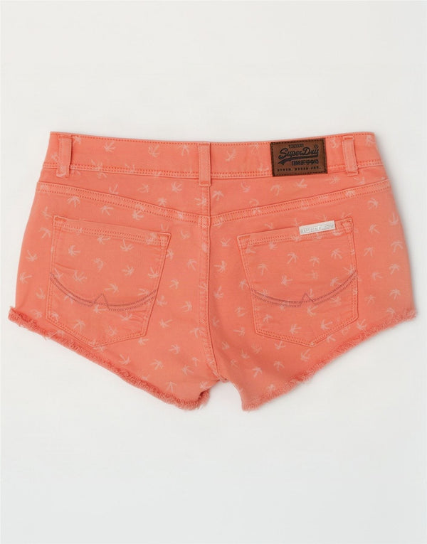 Superdry Женские гавайские джинсовые шорты W27, маленькие розовые, хлопок