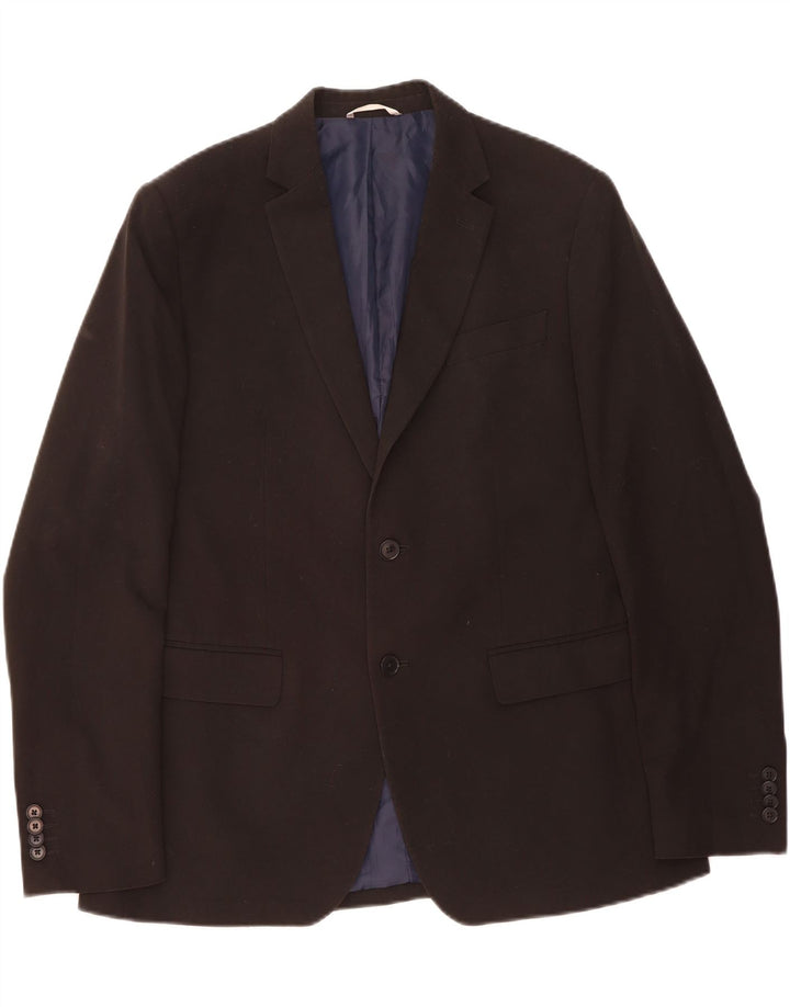 LIU JO Mens 2 Button Blazer Jacket IT 52 XL Black Viscose