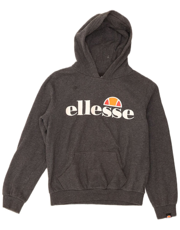 Джемпер с капюшоном Ellesse для девочек 10-11 лет, серый хлопок