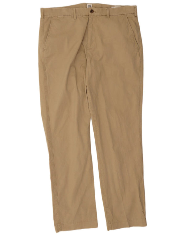 Мужские прямые брюки-чиносы Gap W36 L32, бежевый хлопок