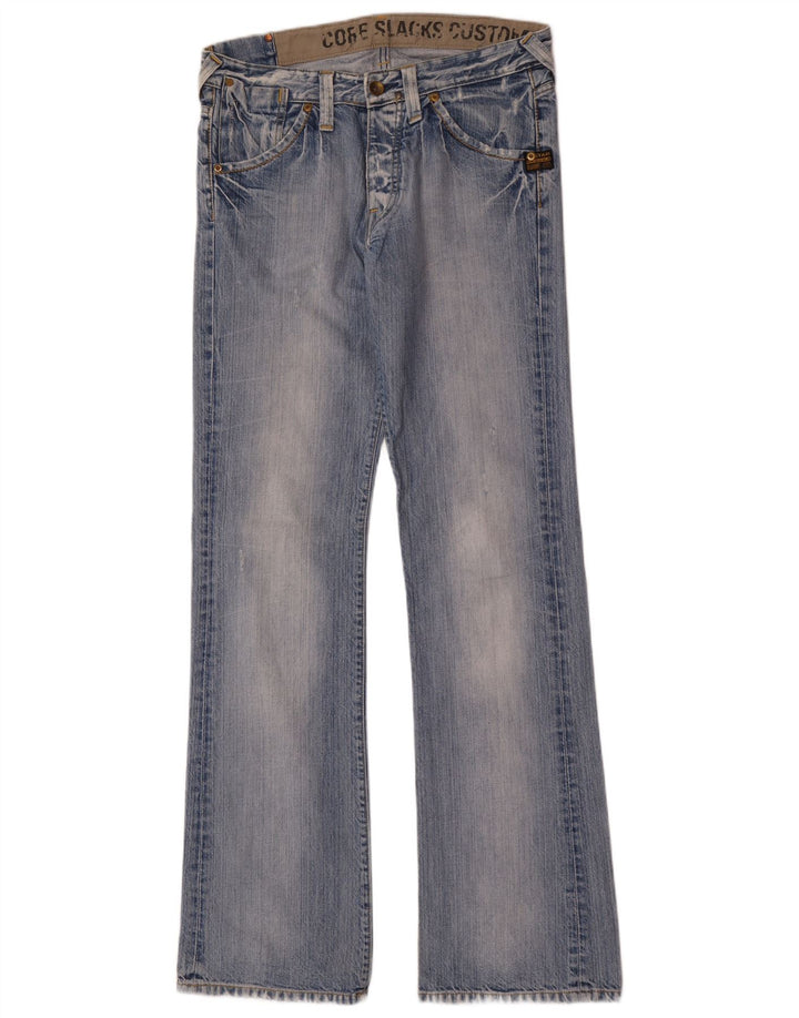 Мужские потертые джинсы G-Star Bootcut W32 L36, синий хлопок